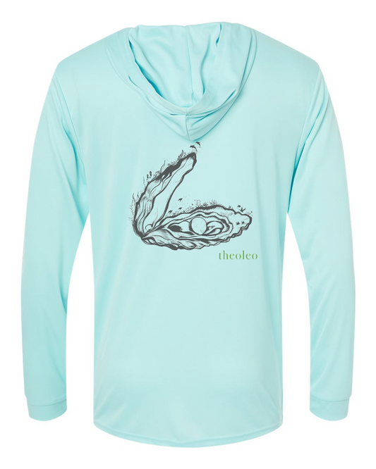 theoleo Oyster Unisex Bahama Performance Hooded Long Sleeve Fishing T-Shirt