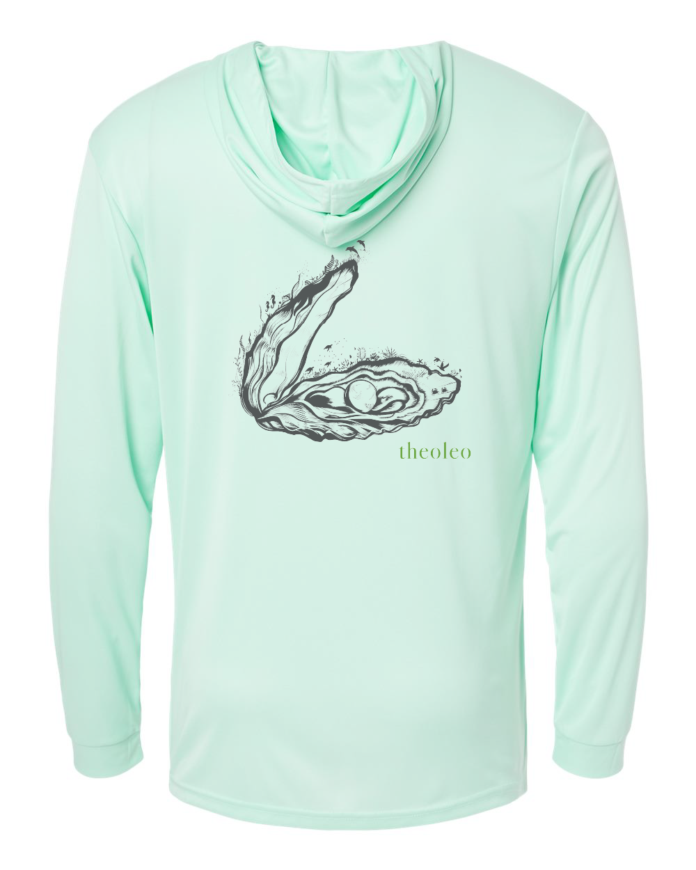 theoleo Oyster Unisex Bahama Performance Hooded Long Sleeve Fishing T-Shirt