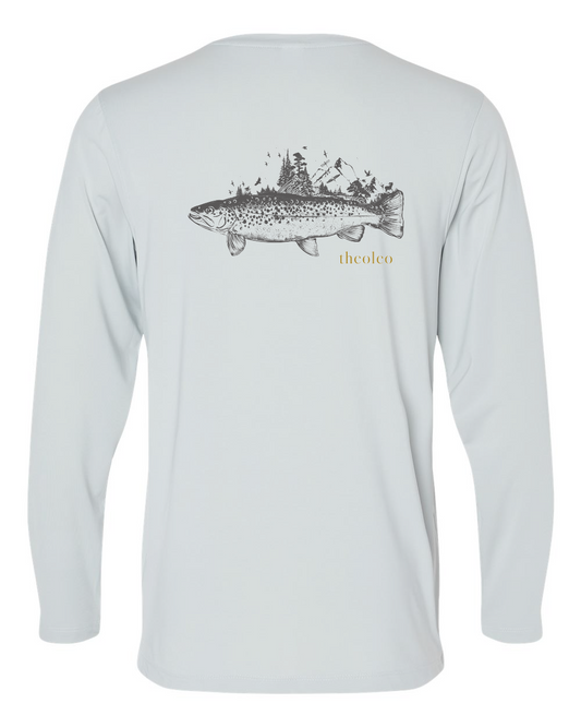 theoleo Trout Unisex Aruba Extreme Performance Long Sleeve Fishing T-Shirt